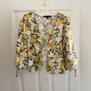 Marc New York Lemons High Up in the Grove SZ: M Print Top